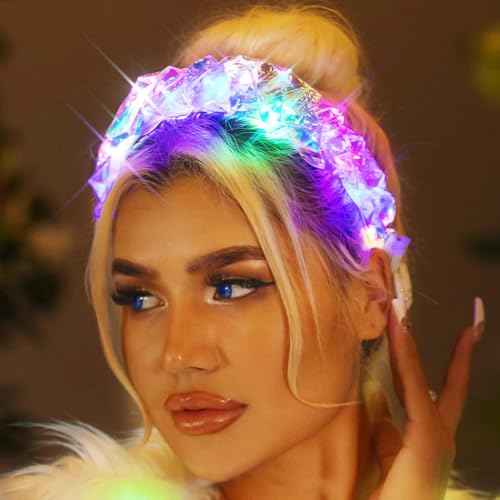 CAKURE Light Up Headbands Led Headband Glow Costume Hair Accessories for Women and Girls