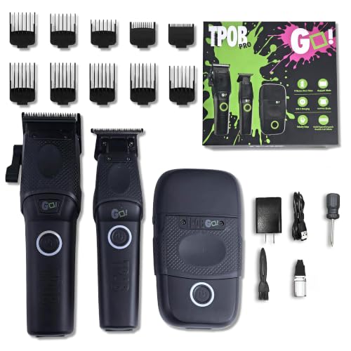 TPOB Blackout Professional Barber Clippers Set with Trimmer