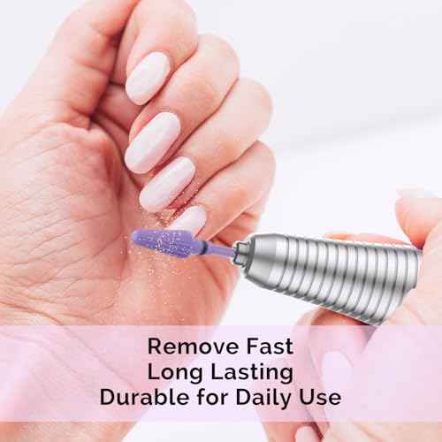 MelodySusie Professional Tornado 3/32'' Nail Drill Bits, Carbide Tungsten Multi-function Bits, Suitable for Manicure Pedicure Cuticle Gel Polishing, Salon Bits, Series Bit-X, Purple, XC