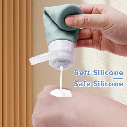 Silevoler TSA Approved Travel Bottles - 4 Pack Silicone 3oz