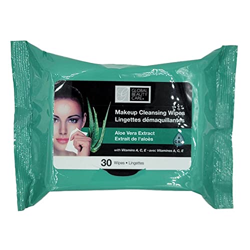 Global Beauty Care Makeup Remover Wipes (120 Count, Aloe Vera)
