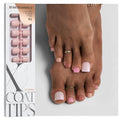 BTArtboxnails X-COAT Nude Toe Nails Press On 5-Shade Bare Base, S-L Square