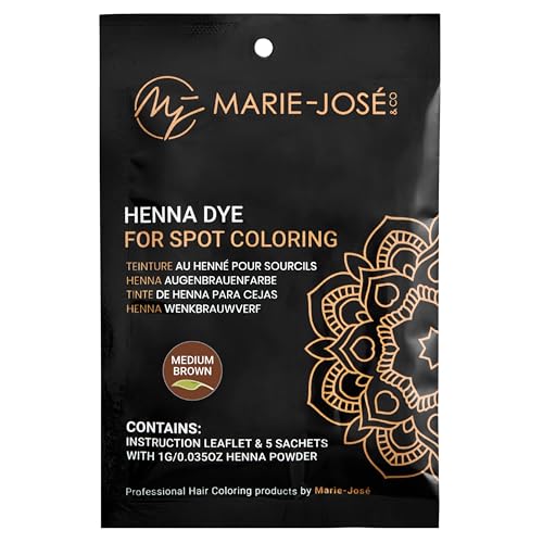 Marie-José Henna Powder for Eyebrows - Medium Brown, 50 Applications