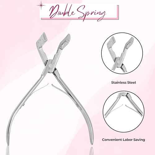 SIVOTE Professional Stainless Steel Tape-In Hair Extension Plier ? Silver Clamp Tool for Tape-In Extensions ? Hair Extension Clamp Tool with Silicone Pads for Secure Application