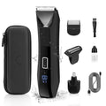 Bomic Men's Waterproof Body Trimmer Black IPX7 Men Grooming Kit