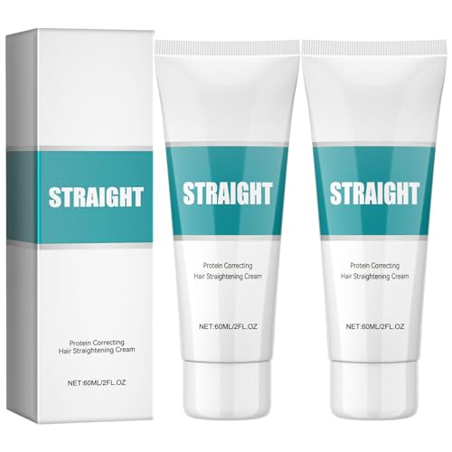 Protein Hair Straightening Cream - Smoothing & Frizz Control (2 x 1oz)