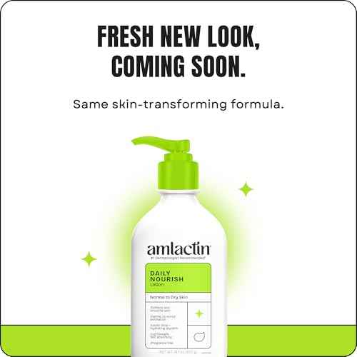 AmLactin Daily Nourish 12% - 14.1 oz Body Lotion with 12% Lactic Acid - Exfoliator and Moisturizer for Dry Skin (Packaging May Vary) (Pack of 2)
