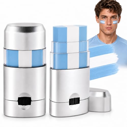 Argentina Flag Face Paint Stick - Waterproof Eye Black (2 Pack)
