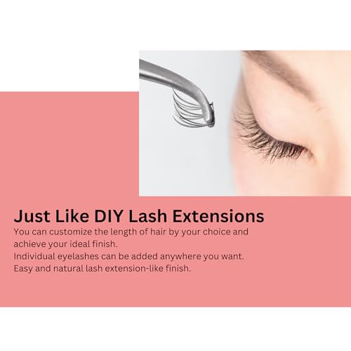 D-UP Individual Lash Extension, Quick Natural Volume False Eyelash Cluster, 120pc, 7mm/9mm/10mm/11mm, Japanese A Type Length Clear Bands, 03 Black
