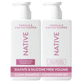 Native Vanilla & Cactus Flower Shampoo & Conditioner Set 16.5 Fl Oz Pack of 2 - All Hair Types, Sulfate & Dye Free