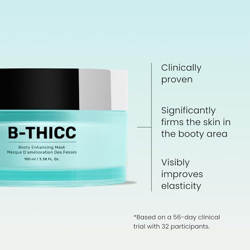 MA?LYS B-THICC Booty Enhancing Mask - Plumping & Firming Body Cream for Booty Area - Skin Tightening With Hydrating Hyaluronic Acid & Grape Seed Oil (3.38 Fl Oz)