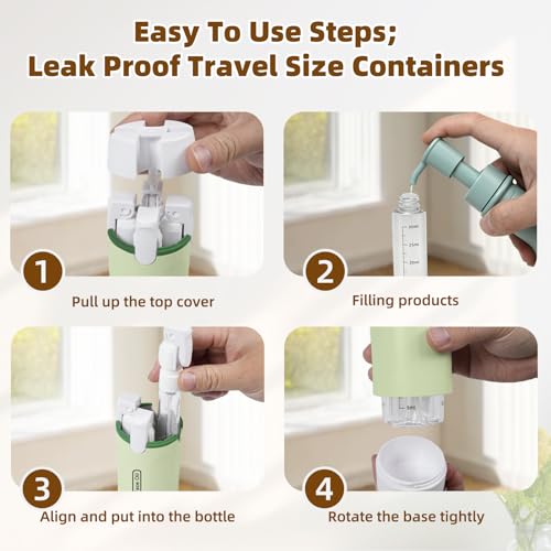 4-in-1 Travel Dispenser Bottle 30ml Leak Proof (Pack of 4)