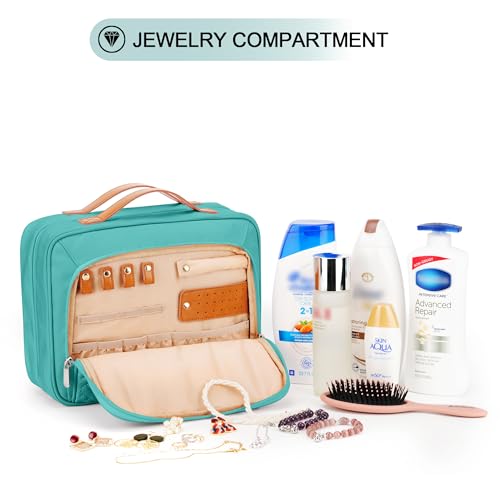 COOSKY Travel Hanging Toiletry Bag - Waterproof Makeup Organizer, Blue