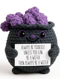 Halloween Crochet Witch Cauldron Decor - Spooky Gift for Women