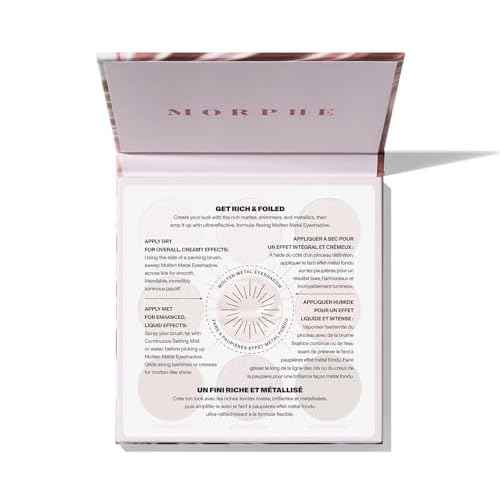 Morphe Rich & Foiled Artistry Palette - 9-Pan Metallic Eye Makeup Palette with Luxe Mattes, Shimmers, and Foil-Finishes - Mauve & Pink Colors with Luminous Shine - Rose to Fame (0.35 oz)