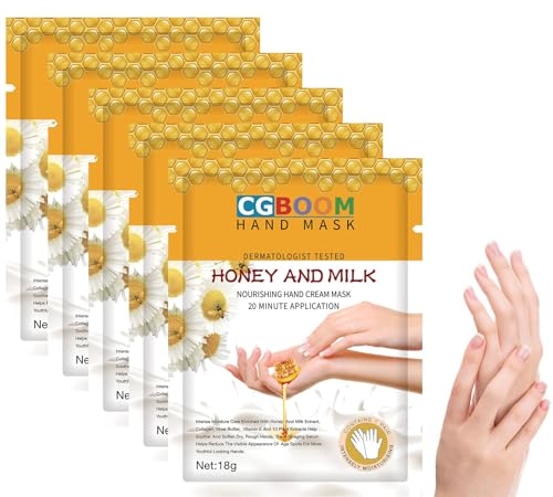 CGBOOM Moisturizing Hand Mask Gloves for Dry Hands - 5 Pairs Pack