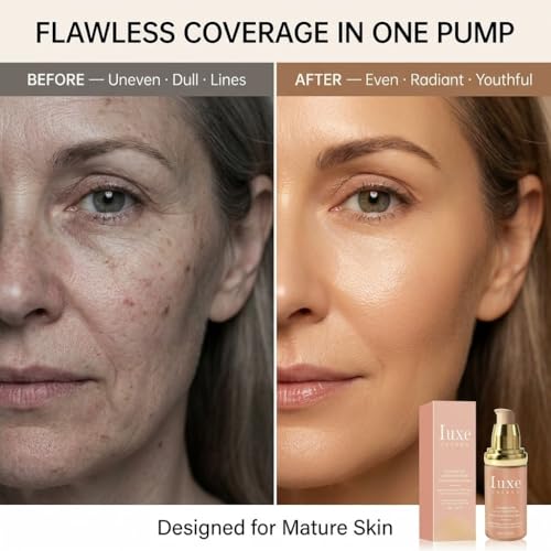 Iuxe Chroma Color Changing Foundation for Mature Skin - Hydrating & Longwear