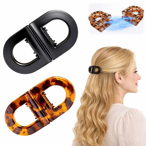 Magnetic Hair Clips for Women, No Crease, Strong Hold (2-Pack)