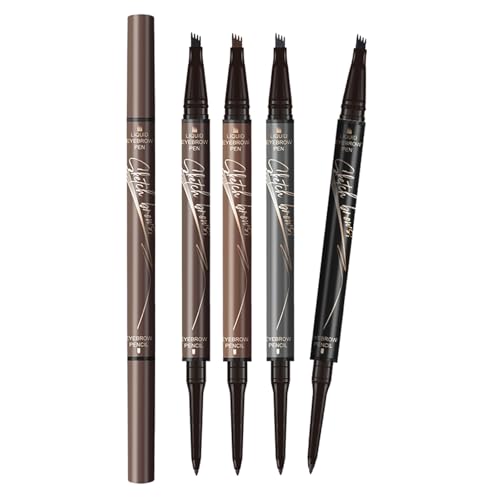 Microblading Eyebrow Pencil 2-in-1 with 4-Fork Tip, Waterproof