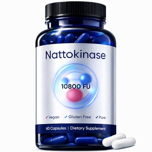 Nattokinase Capsules 10800 FU - Organic Heart Health Supplement