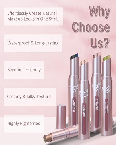 Brown Dual Eyeshadow Stick - Shimmer Gradient Blendable