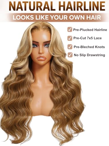 UNICE Honey Blonde Body Wave Lace Front Wig 22 inch