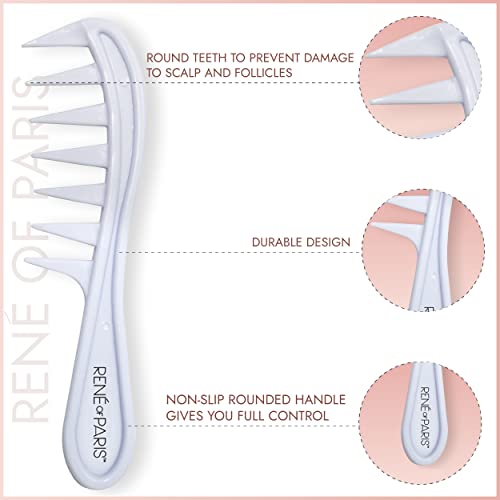 Wide Tooth Detangling Comb for Wigs & Hair Extensions - Gentle Styling Tool