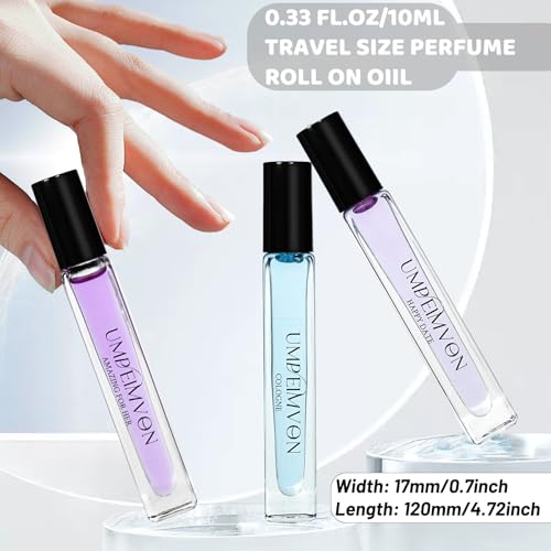 3 Pack Pheromone Perfume Oil Roller – Long Lasting, 0.33 Fl Oz