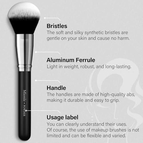 Black Makeup Brush Set 25 Pcs with Sponges & Puff - Professional Makeup Kit