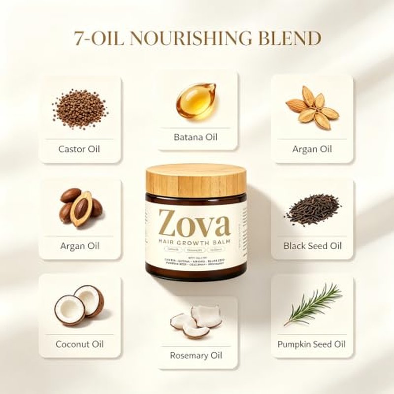 Hair Growth Balm - Natural Scalp Repair Solid Butter 4oz