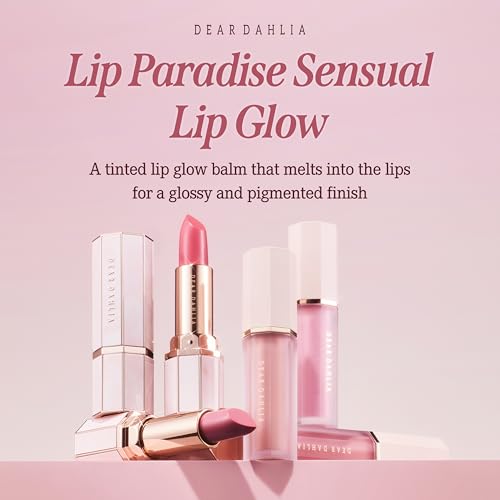 DEARDAHLIA Lip Paradise Sensual Lip Glow (Isabelle) - Hydrating Vegan Lipstick with Glossy Finish, Vibrant Color, Smooth Application, Natural Radiant Glow & Shea Butter Nourishment, 0.11 oz