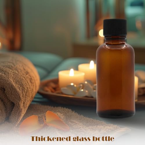 6Pcs Amber Glass Essential Oil Bottles 20ml Leakproof
