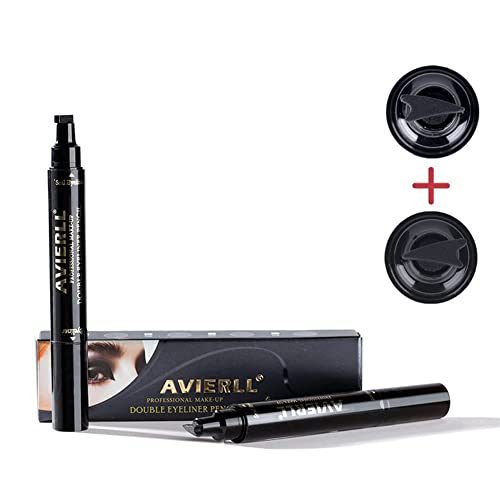 Winged Eyeliner Stamp-2 Pens, Smudge Proof Waterproof Long Lasting quick flick wingliner, Vamp Style Wing Eye Liner Pen Black (Left and Right)