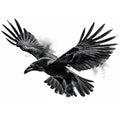 Raven Temporary Tattoos for Men & Women - 6 Sheets