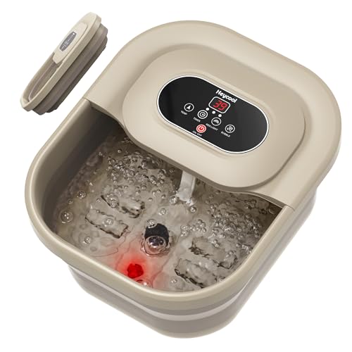 Heycool Collapsible Foot Spa Bath Massager with Bubbles & 8 Rollers