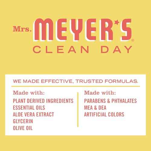 Mrs. MEYER'S CLEAN DAY Liquid Hand Soap, Cruelty Free, Hand Wash Formula Made with Essential Oils, Limited Edition Lemonade Scent, 12.5 oz Bottle