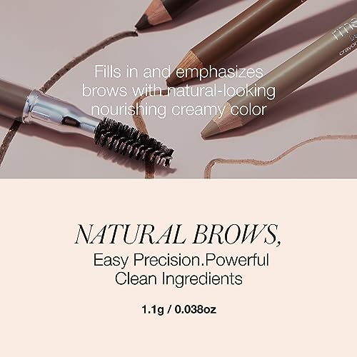 RMS Beauty Waterproof Eyebrow Pencil - Fine Tip for Hair-Like Strokes