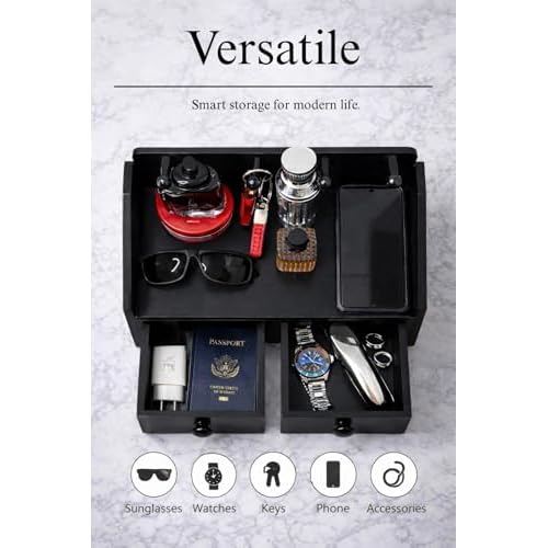 Mens Organizer,Cologne Organizer for Men with Drawer,Perfume Organizer,Cologne Stand,Perfume Stand,Bathroom Countertop Storage,Shelf for Dresser,Mens Bedroom Gift