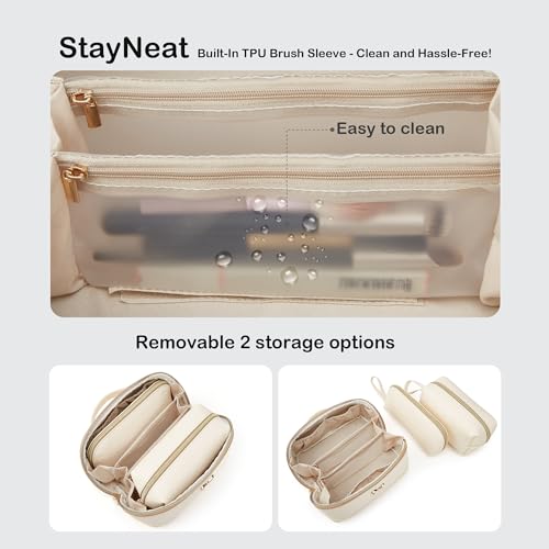 YTL Travel Makeup Bag 3-Piece Set - Waterproof Cosmetic Organizer