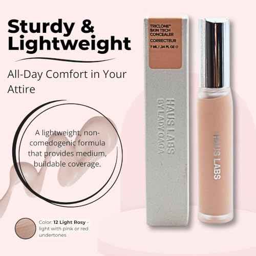 HAUS LABS BY LADY GAGA Triclone Skin Tech Hydrating + De-puffing Concealer with Fermented Arnica 12 Light Rosy