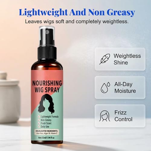 No-Rinse Nourishing Wig Spray - Lightweight & Quick-Drying 55ml