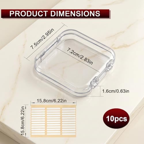 Press On Nail Storage Box Set – 10 Clear Cases + 36 Tape
