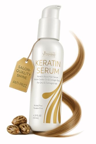 Keratin Hair Serum with Biotin & Collagen - Anti-Frizz Leave-In Treatment