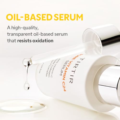 TIRTIR Pure Vitamin C 24% Face Serum ? Dark Spot Remover for Sensitive Skin with Collagen Anti Aging Even out Skin Tone Non irritation tested, Wrkinkles, Korean Mild Vita C Facial Serum 1.01 Fl Oz