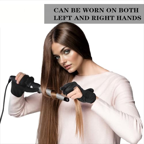 Heat Resistant 3-Finger Gloves for Hair Styling & Curling Iron