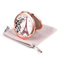 Rose Gold Compact Makeup Mirror with 1x Magnification