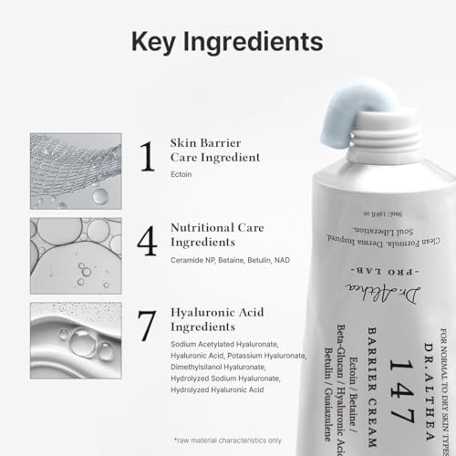 Dr.Althea 147 Barrier Cream Ver.2 - 0.5 Fl Oz Skin Barrier Moisturizer for Sensitive Skin