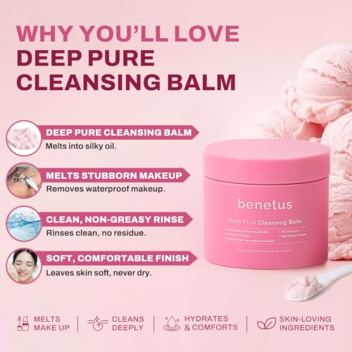 Cleansing Balm with Cica & Green Tea for Waterproof Makeup Removal 3.5 oz