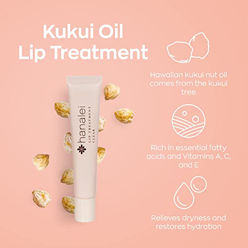 Hanalei Lip Care Bundle - Sugar Lip Scrub and Kukui Oil Lip Treatment in Clear