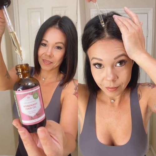 Organic Rosemary Hair Growth Oil for Thicker, Fuller Hair - 2 oz
